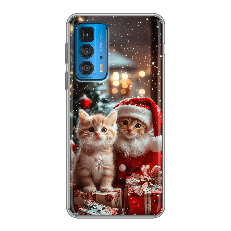 Силиконовый чехол на Motorola Edge 20 с принтом Новый год Силиконовый чехол на Motorola Edge 20 с принтом Новый год