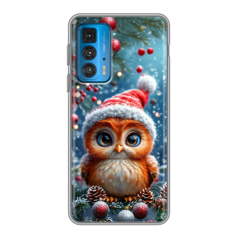 Силиконовый чехол на Motorola Edge 20 с принтом Новый год Силиконовый чехол на Motorola Edge 20 с принтом Новый год
