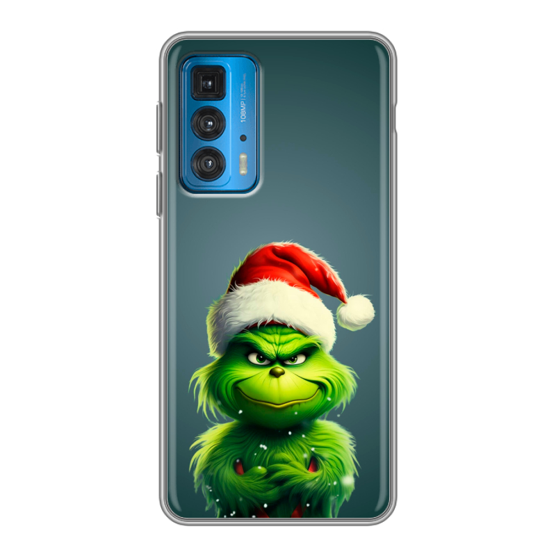 Силиконовый противоударный чехол на Motorola Edge 20 с принтом Новый год Силиконовый противоударный чехол на Motorola Edge 20 с принтом Новый год