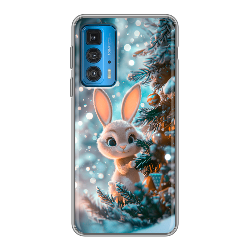 Силиконовый чехол на Motorola Edge 20 с принтом Новый год Силиконовый чехол на Motorola Edge 20 с принтом Новый год