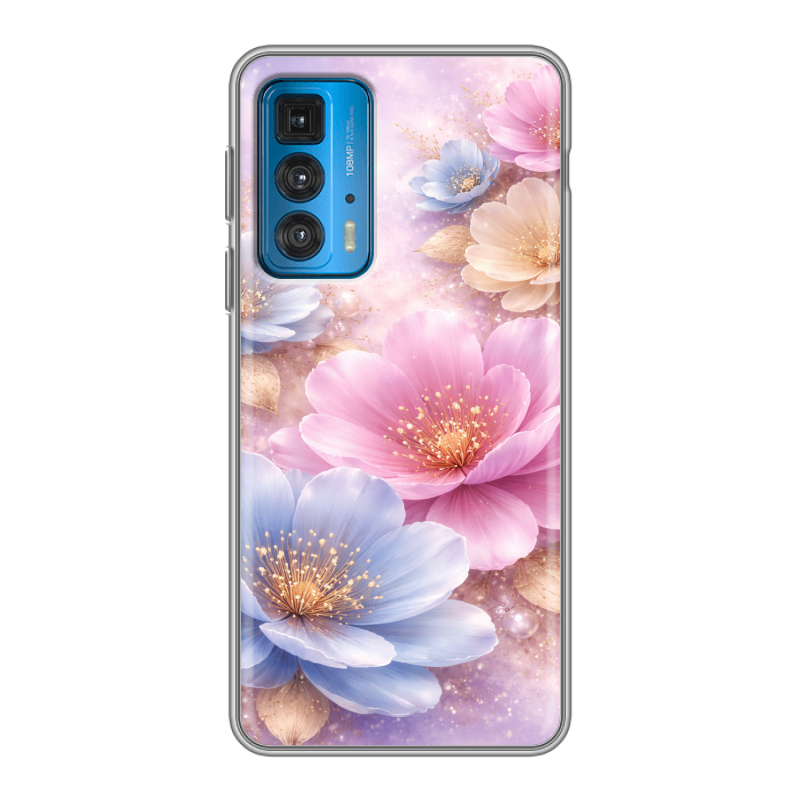 Силиконовый противоударный чехол на Motorola Edge 20 с принтом женский Силиконовый противоударный чехол на Motorola Edge 20 с принтом женский