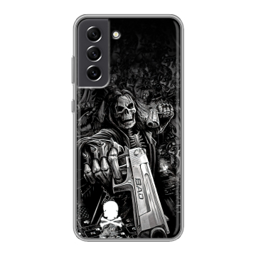 Силиконовый чехол на Samsung Galaxy S21 FE с принтом Скелет