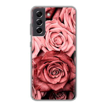 Силиконовый чехол на Samsung Galaxy S21 FE с принтом Цветы розы