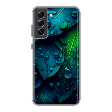 Силиконовый чехол на Samsung Galaxy S21 FE с принтом Листья