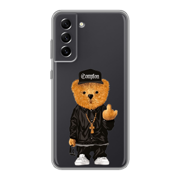 Силиконовый чехол на Samsung Galaxy S21 FE с принтом Мишка Силиконовый чехол на Samsung Galaxy S21 FE с принтом Мишка