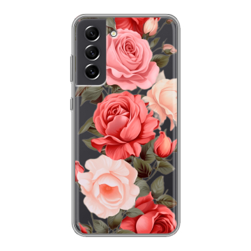 Силиконовый чехол на Samsung Galaxy S21 FE с принтом Розы Силиконовый чехол на Samsung Galaxy S21 FE с принтом Розы