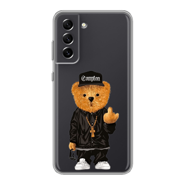 Силиконовый чехол на Samsung Galaxy S21 FE с принтом Плюшевый медведь Силиконовый чехол на Samsung Galaxy S21 FE с принтом Плюшевый медведь