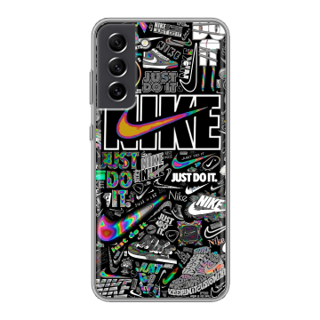 Силиконовый чехол на Samsung Galaxy S21 FE с принтом Найк Силиконовый чехол на Samsung Galaxy S21 FE с принтом Найк