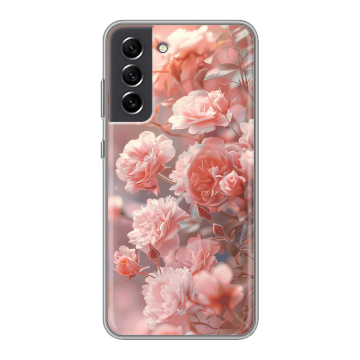 Силиконовый чехол на Samsung Galaxy S21 FE с принтом Розовые розы Силиконовый чехол на Samsung Galaxy S21 FE с принтом Розовые розы
