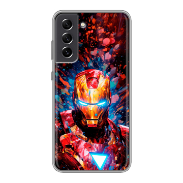 Силиконовый чехол на Samsung Galaxy S21 FE с принтом Железный человек Ironman Силиконовый чехол на Samsung Galaxy S21 FE с принтом Железный человек Ironman