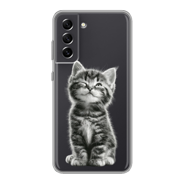 Силиконовый чехол на Samsung Galaxy S21 FE с принтом Котенок Силиконовый чехол на Samsung Galaxy S21 FE с принтом Котенок
