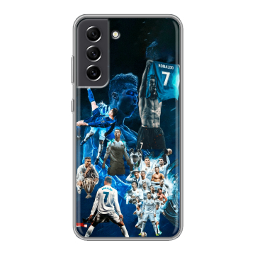 Силиконовый чехол на Samsung Galaxy S21 FE с принтом Реал Роналдо Силиконовый чехол на Samsung Galaxy S21 FE с принтом Реал Роналдо