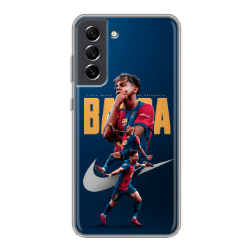 Силиконовый чехол на Samsung Galaxy S21 FE с принтом Барселона Barca Yamal Силиконовый чехол на Samsung Galaxy S21 FE с принтом Барселона Barca Yamal