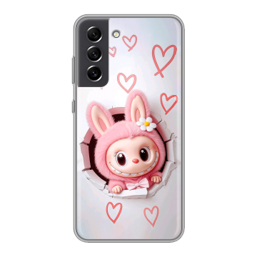 Силиконовый чехол на Samsung Galaxy S21 FE с принтом Labubu Лабубу Силиконовый чехол на Samsung Galaxy S21 FE с принтом Labubu Лабубу