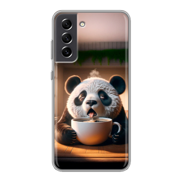 Силиконовый чехол на Samsung Galaxy S21 FE с принтом смешная панда Силиконовый чехол на Samsung Galaxy S21 FE с принтом смешная панда