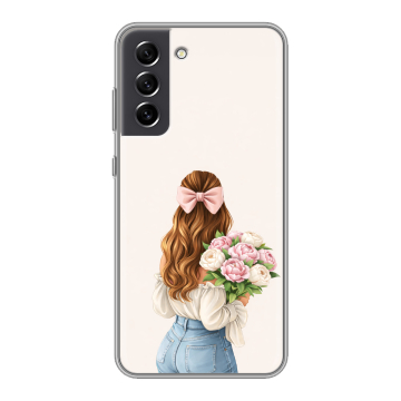 Силиконовый чехол на Samsung Galaxy S21 FE с принтом женский Силиконовый чехол на Samsung Galaxy S21 FE с принтом женский
