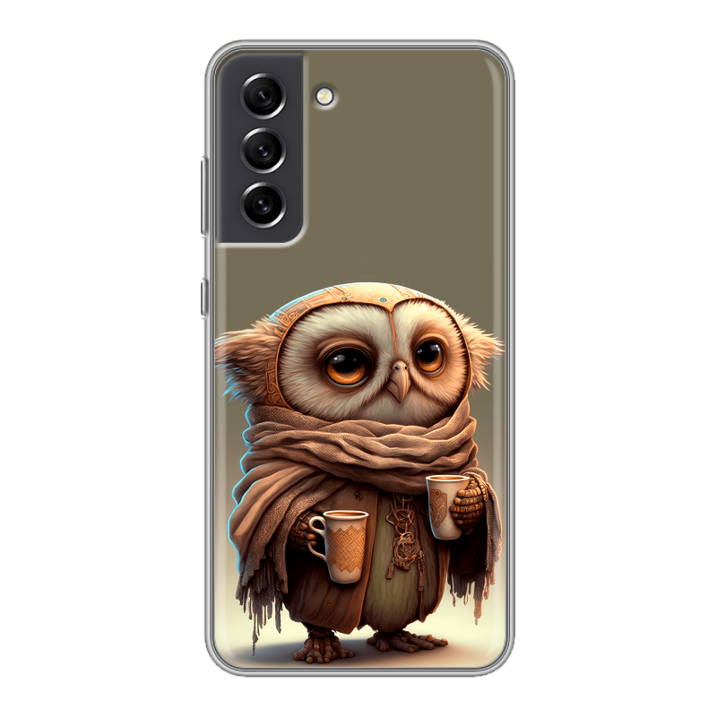 Силиконовый чехол на Samsung Galaxy S21 FE с принтом Сова Силиконовый чехол на Samsung Galaxy S21 FE с принтом Сова