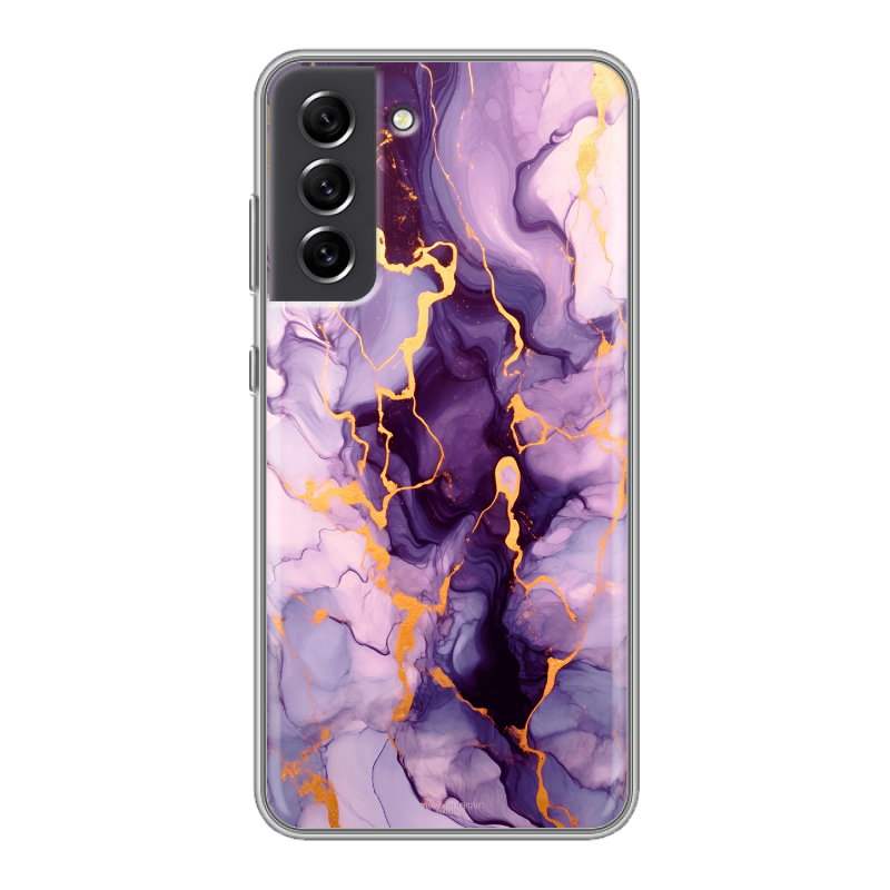 Силиконовый противоударный чехол на Samsung Galaxy S21 FE с принтом Мрамор Силиконовый противоударный чехол на Samsung Galaxy S21 FE с принтом Мрамор