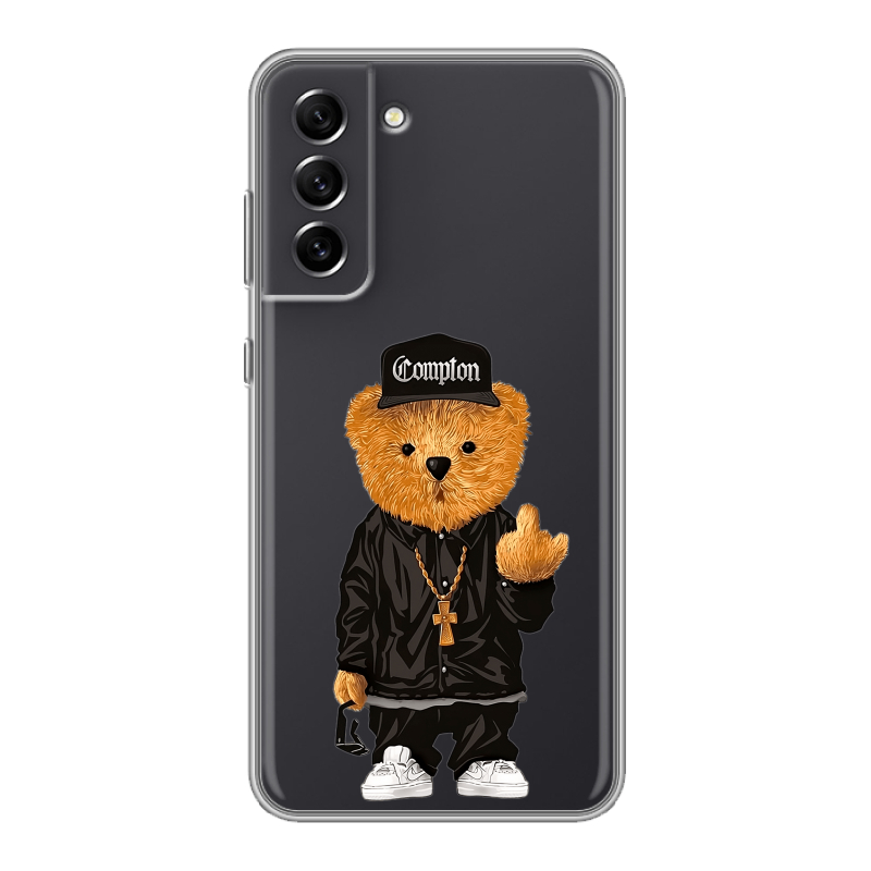 Силиконовый чехол на Samsung Galaxy S21 FE с принтом Мишка Силиконовый чехол на Samsung Galaxy S21 FE с принтом Мишка