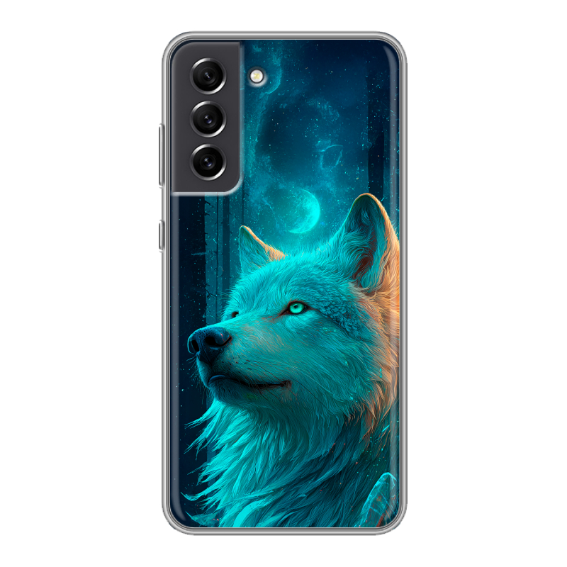 Пластиковый чехол на Samsung Galaxy S21 FE с принтом бабочки саккура Пластиковый чехол на Samsung Galaxy S21 FE с принтом бабочки саккура