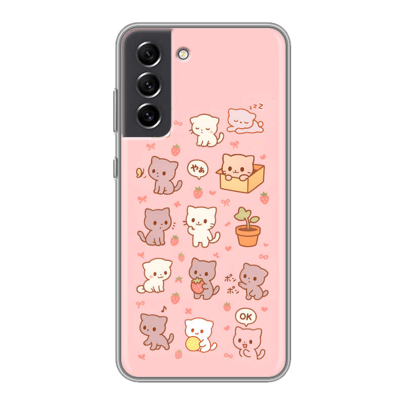 Силиконовый чехол на Samsung Galaxy S21 FE с принтом Hello Kitty Хелоу Кити Силиконовый чехол на Samsung Galaxy S21 FE с принтом Hello Kitty Хелоу Кити