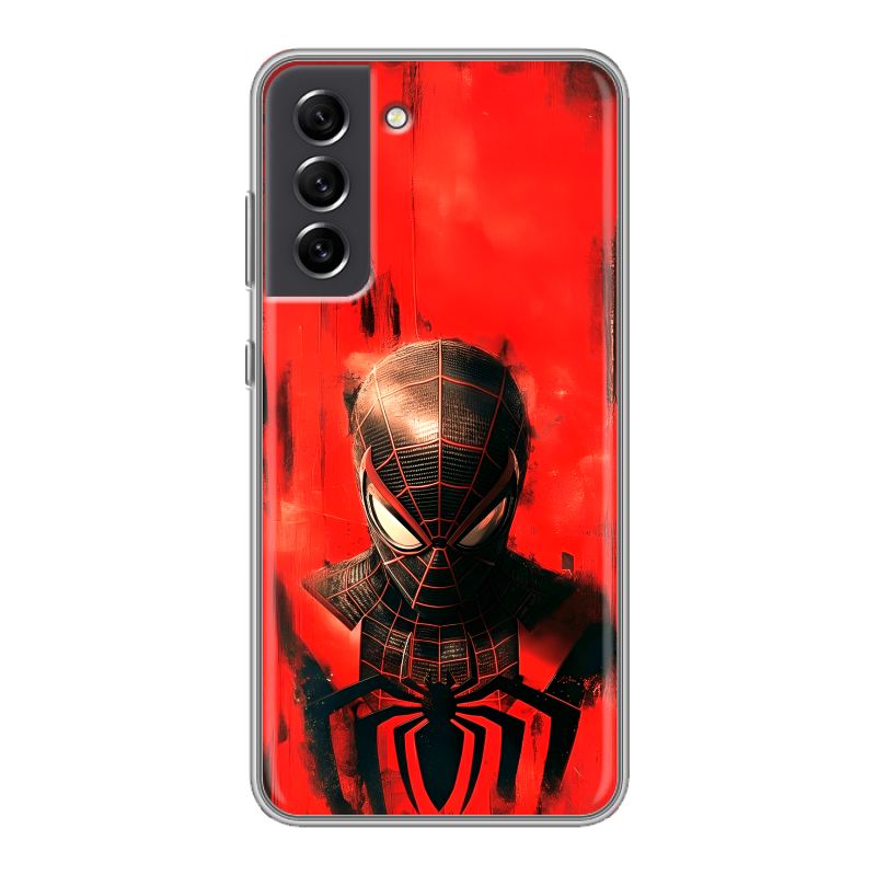 Силиконовый чехол на Samsung Galaxy S21 FE с принтом человек паук spiderman Силиконовый чехол на Samsung Galaxy S21 FE с принтом человек паук spiderman