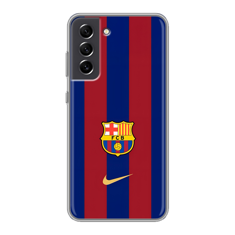 Силиконовый противоударный чехол на Samsung Galaxy S21 FE с принтом Барселона Barcelona Силиконовый противоударный чехол на Samsung Galaxy S21 FE с принтом Барселона Barcelona
