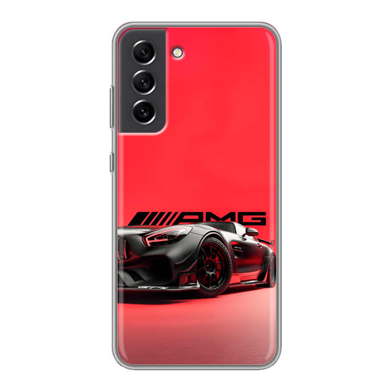 Пластиковый чехол на Samsung Galaxy S21 FE с принтом Мерседес Mercedes AMG Пластиковый чехол на Samsung Galaxy S21 FE с принтом Мерседес Mercedes AMG