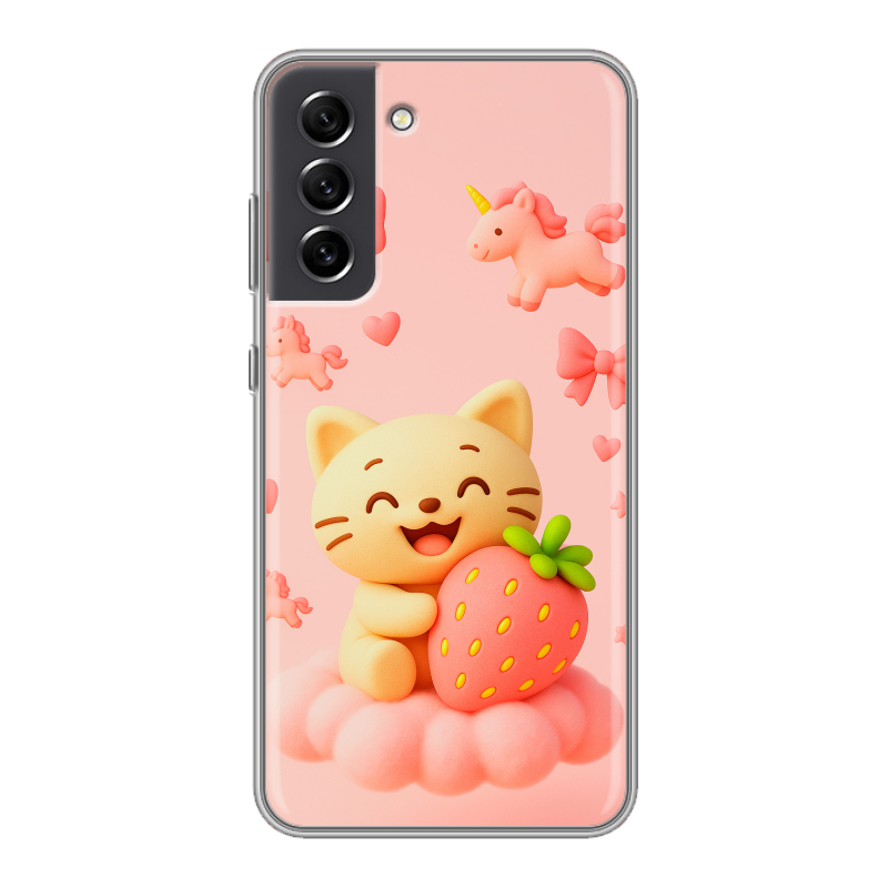 Силиконовый чехол на Samsung Galaxy S21 FE с принтом для девочек Силиконовый чехол на Samsung Galaxy S21 FE с принтом для девочек
