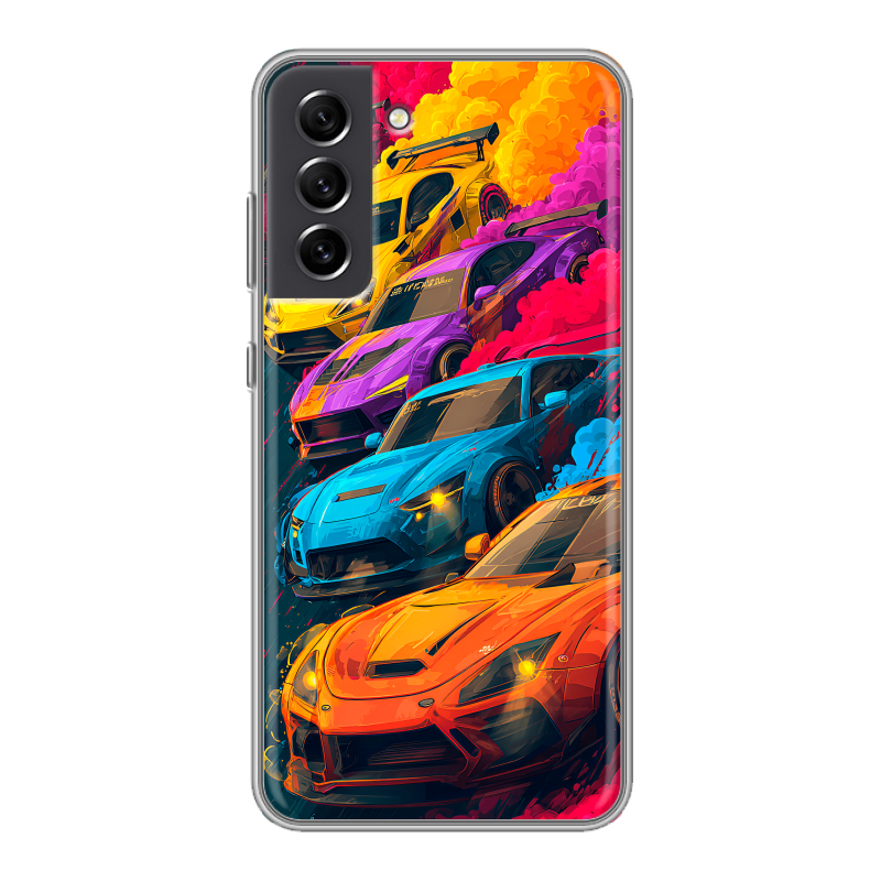 Силиконовый чехол на Samsung Galaxy S21 FE с принтом Тачки Силиконовый чехол на Samsung Galaxy S21 FE с принтом Тачки