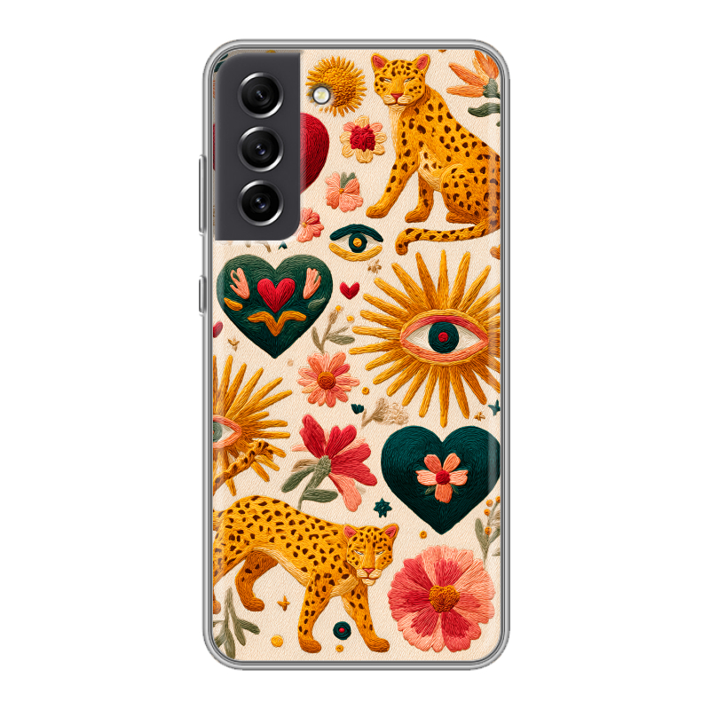 Пластиковый чехол на Samsung Galaxy S21 FE с принтом Модный принт Пластиковый чехол на Samsung Galaxy S21 FE с принтом Модный принт