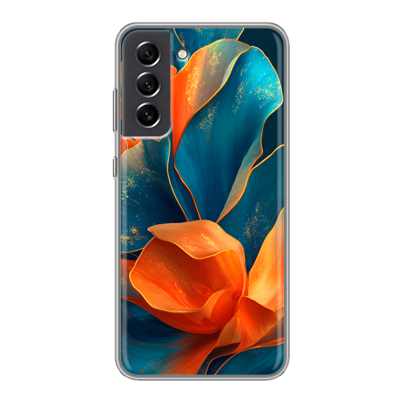 Пластиковый чехол на Samsung Galaxy S21 FE с принтом Цветы Пластиковый чехол на Samsung Galaxy S21 FE с принтом Цветы