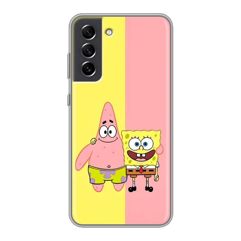 Силиконовый чехол на Samsung Galaxy S21 FE с принтом Спанч боб Спанчбоб Силиконовый чехол на Samsung Galaxy S21 FE с принтом Спанч боб Спанчбоб
