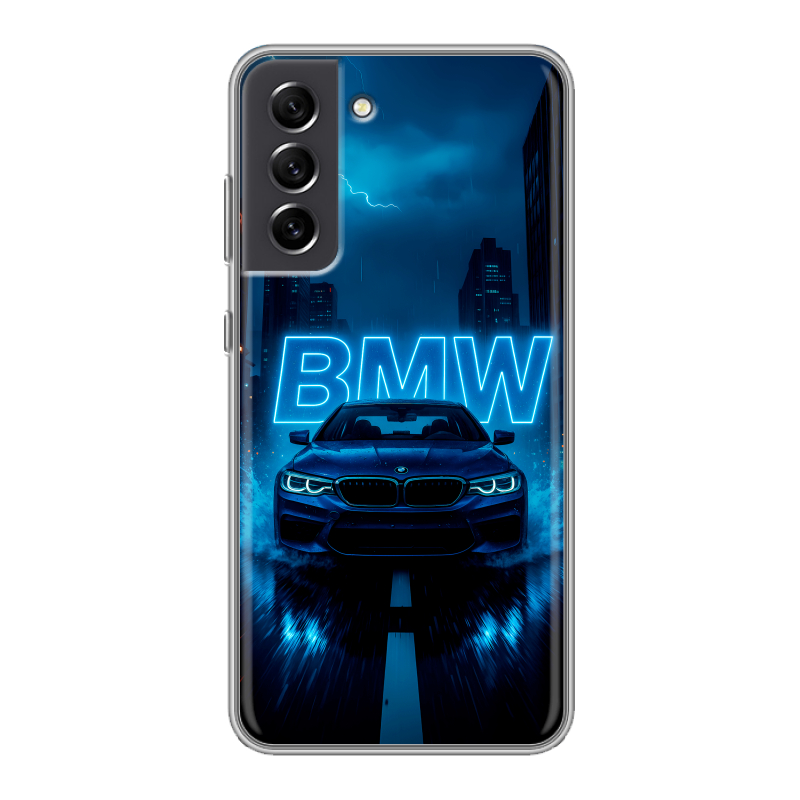 Силиконовый чехол на Samsung Galaxy S21 FE с принтом BMW БМВ Силиконовый чехол на Samsung Galaxy S21 FE с принтом BMW БМВ