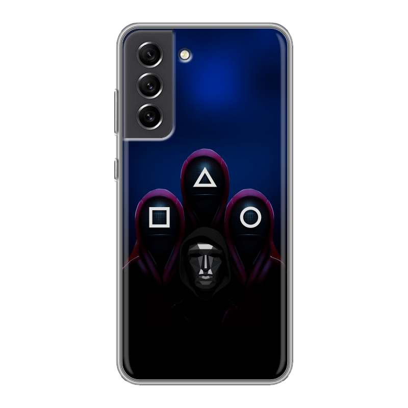 Силиконовый противоударный чехол на Samsung Galaxy S21 FE с принтом Игра Кальмара Силиконовый противоударный чехол на Samsung Galaxy S21 FE с принтом Игра Кальмара