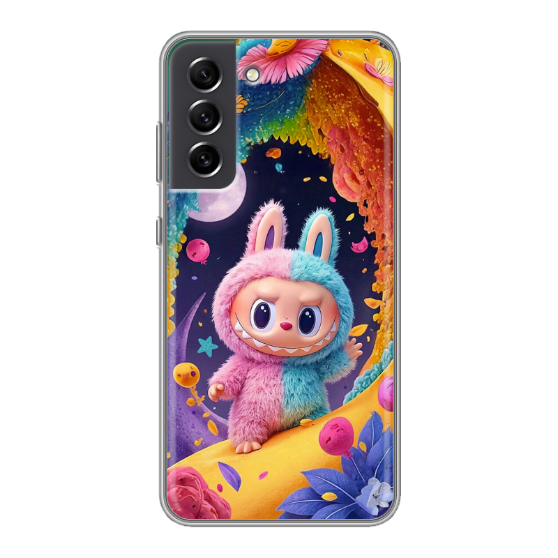 Силиконовый чехол на Samsung Galaxy S21 FE с принтом Labubu Лабубу Силиконовый чехол на Samsung Galaxy S21 FE с принтом Labubu Лабубу