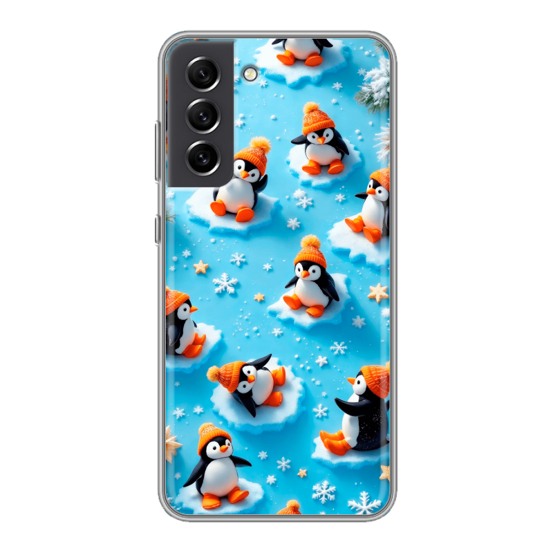 Силиконовый противоударный чехол на Samsung Galaxy S21 FE с принтом Новый год Силиконовый противоударный чехол на Samsung Galaxy S21 FE с принтом Новый год