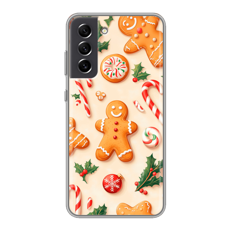 Пластиковый чехол на Samsung Galaxy S21 FE с принтом Новый год Пластиковый чехол на Samsung Galaxy S21 FE с принтом Новый год