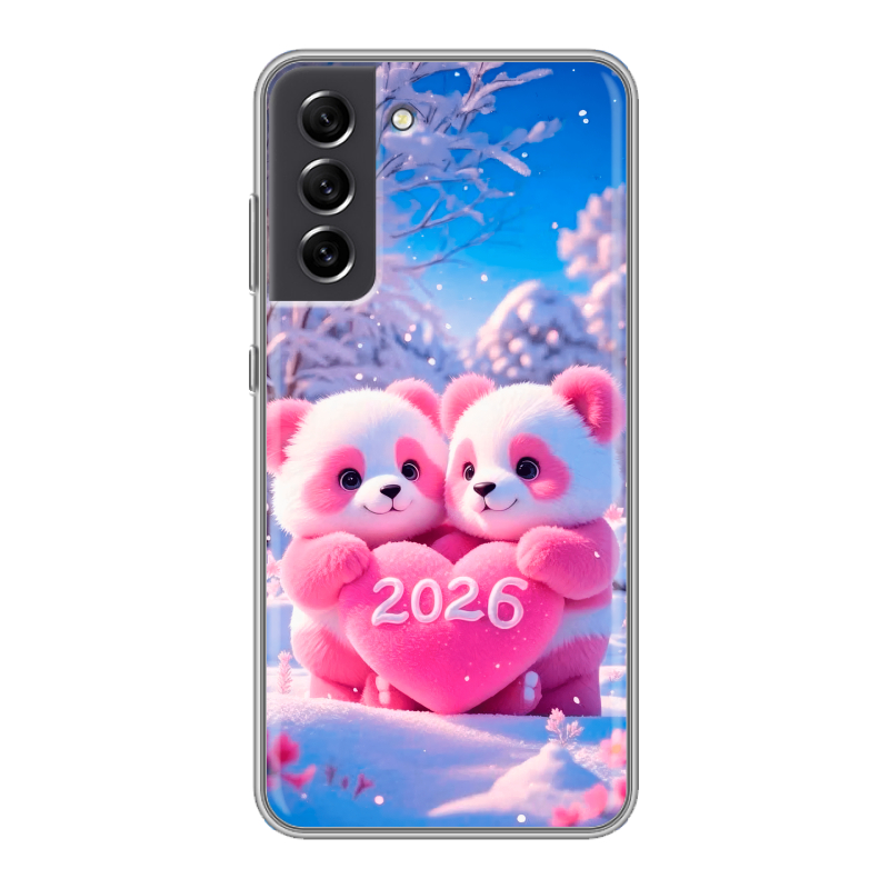 Силиконовый чехол на Samsung Galaxy S21 FE с принтом Новый год Силиконовый чехол на Samsung Galaxy S21 FE с принтом Новый год