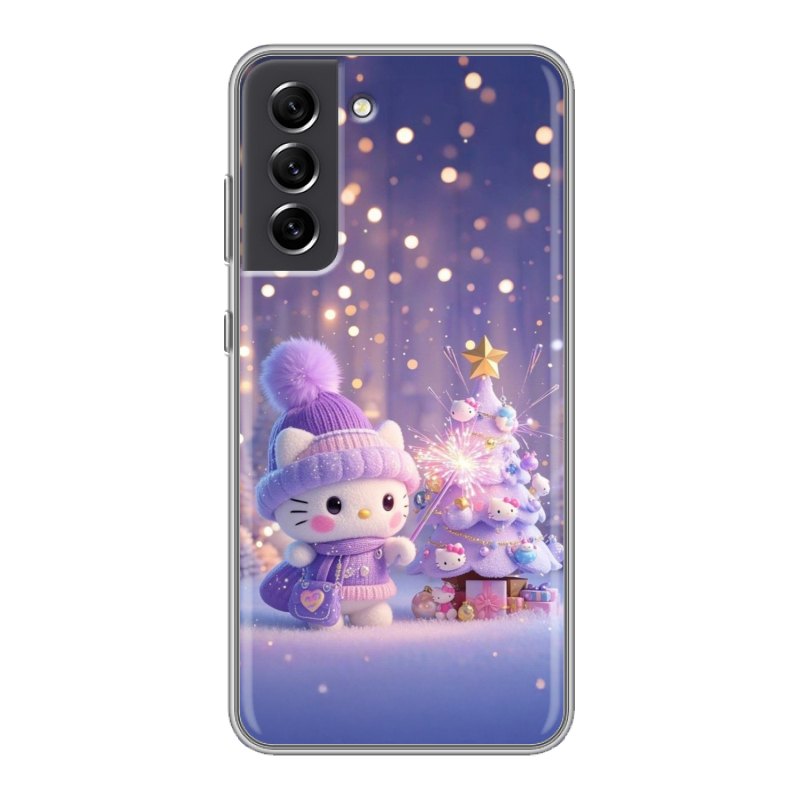 Силиконовый противоударный чехол на Samsung Galaxy S21 FE с принтом Новый год Силиконовый противоударный чехол на Samsung Galaxy S21 FE с принтом Новый год
