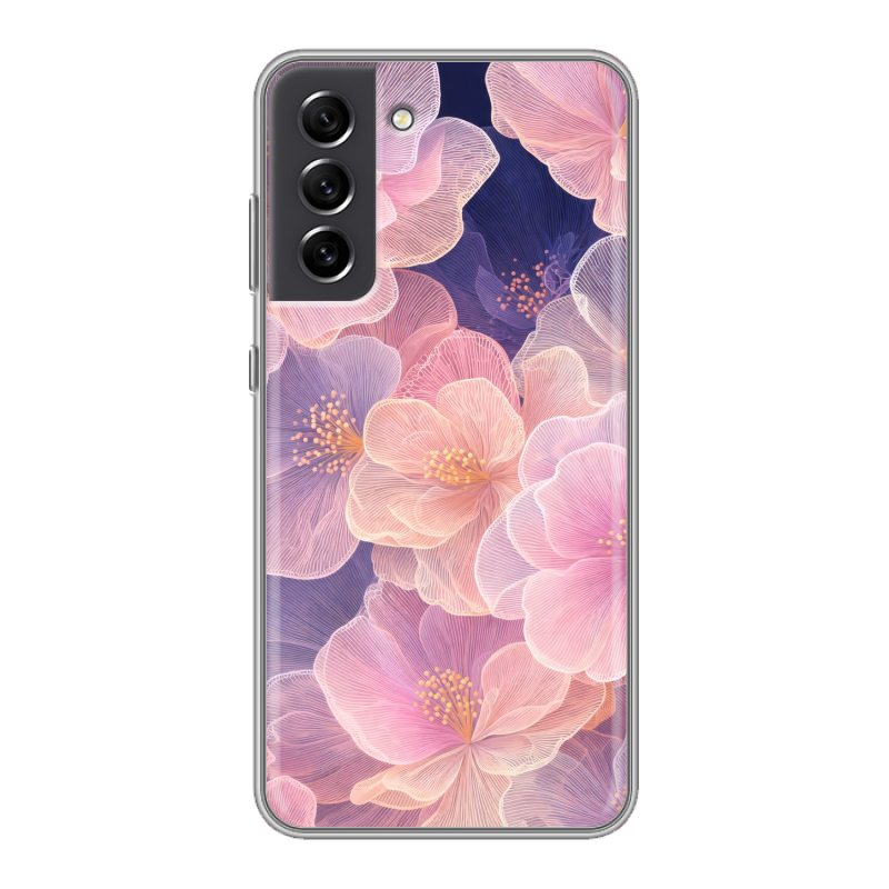 Силиконовый противоударный чехол на Samsung Galaxy S21 FE с принтом женский Силиконовый противоударный чехол на Samsung Galaxy S21 FE с принтом женский