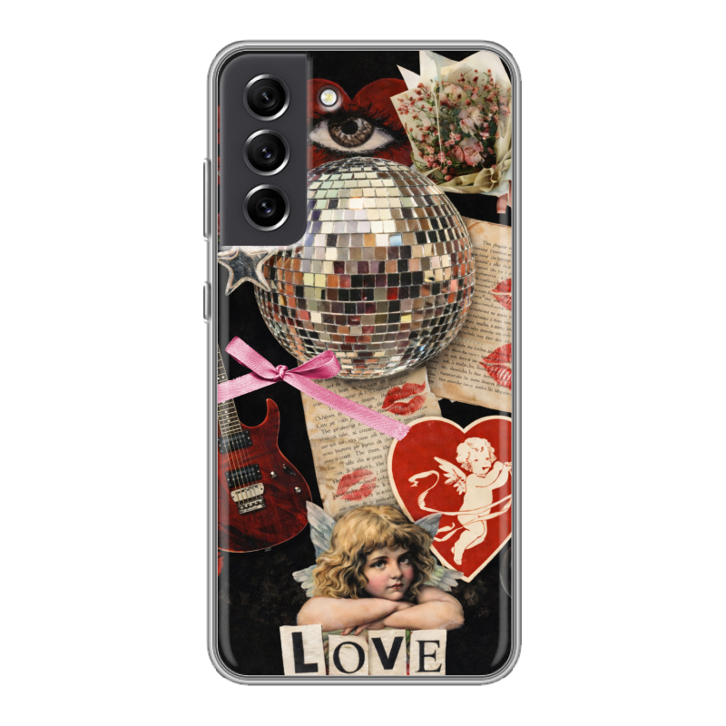 Пластиковый чехол на Samsung Galaxy S21 FE с принтом для девочек Пластиковый чехол на Samsung Galaxy S21 FE с принтом для девочек