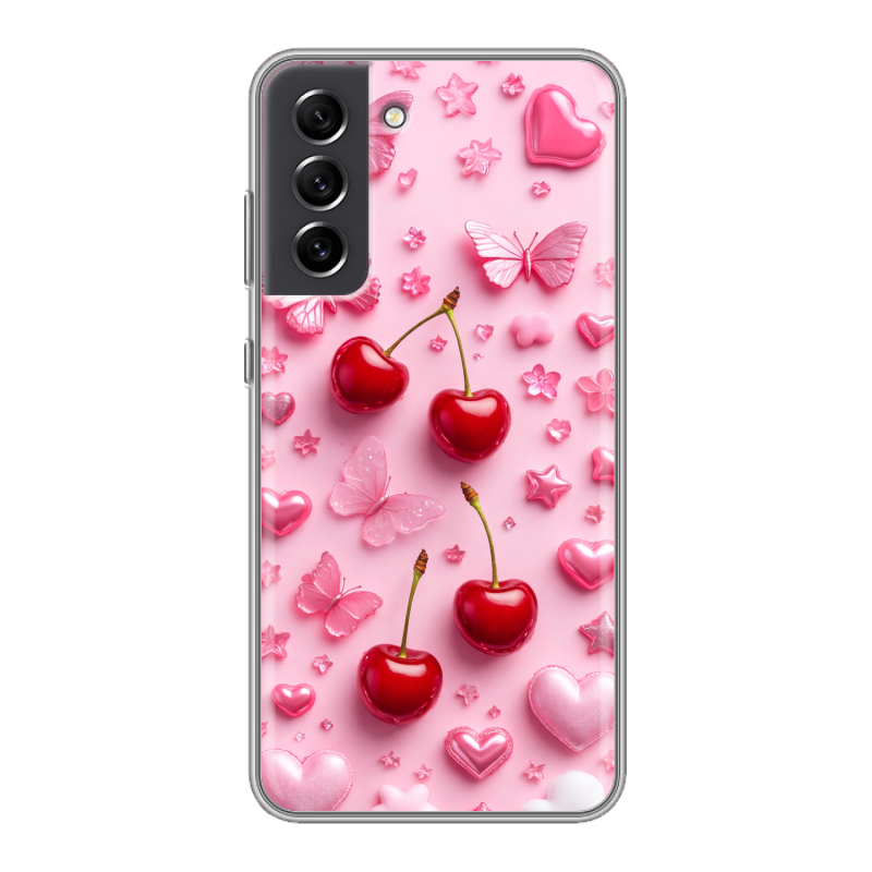 Пластиковый чехол на Samsung Galaxy S21 FE с принтом для девочек Пластиковый чехол на Samsung Galaxy S21 FE с принтом для девочек