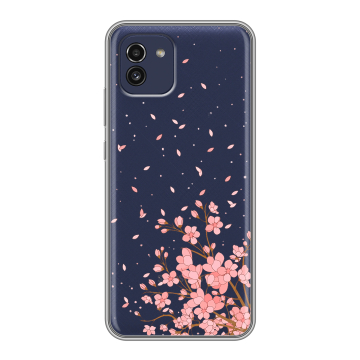Силиконовый чехол на Samsung Galaxy A03 с принтом Ветка сакуры Силиконовый чехол на Samsung Galaxy A03 с принтом Ветка сакуры