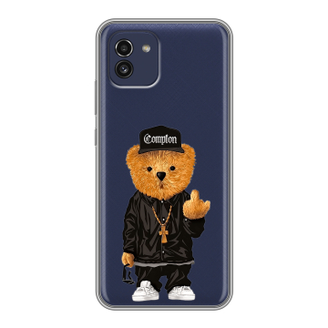 Силиконовый чехол на Samsung Galaxy A03 с принтом Плюшевый медведь Силиконовый чехол на Samsung Galaxy A03 с принтом Плюшевый медведь