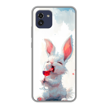 Силиконовый чехол на Samsung Galaxy A03 с принтом кролик зайчик Силиконовый чехол на Samsung Galaxy A03 с принтом кролик зайчик