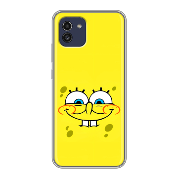 Силиконовый чехол на Samsung Galaxy A03 с принтом спанчбоб спанч боб