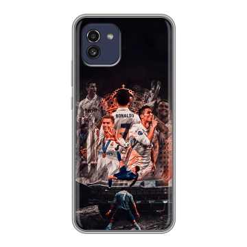 Силиконовый чехол на Samsung Galaxy A03 с принтом Реал Роналдо Real Ronaldo