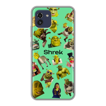 Силиконовый чехол на Samsung Galaxy A03 с принтом Шрек Shrek Силиконовый чехол на Samsung Galaxy A03 с принтом Шрек Shrek