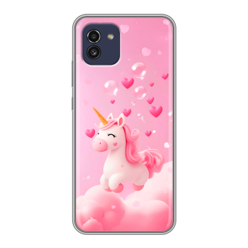 Силиконовый чехол на Samsung Galaxy A03 с принтом Единорог Силиконовый чехол на Samsung Galaxy A03 с принтом Единорог